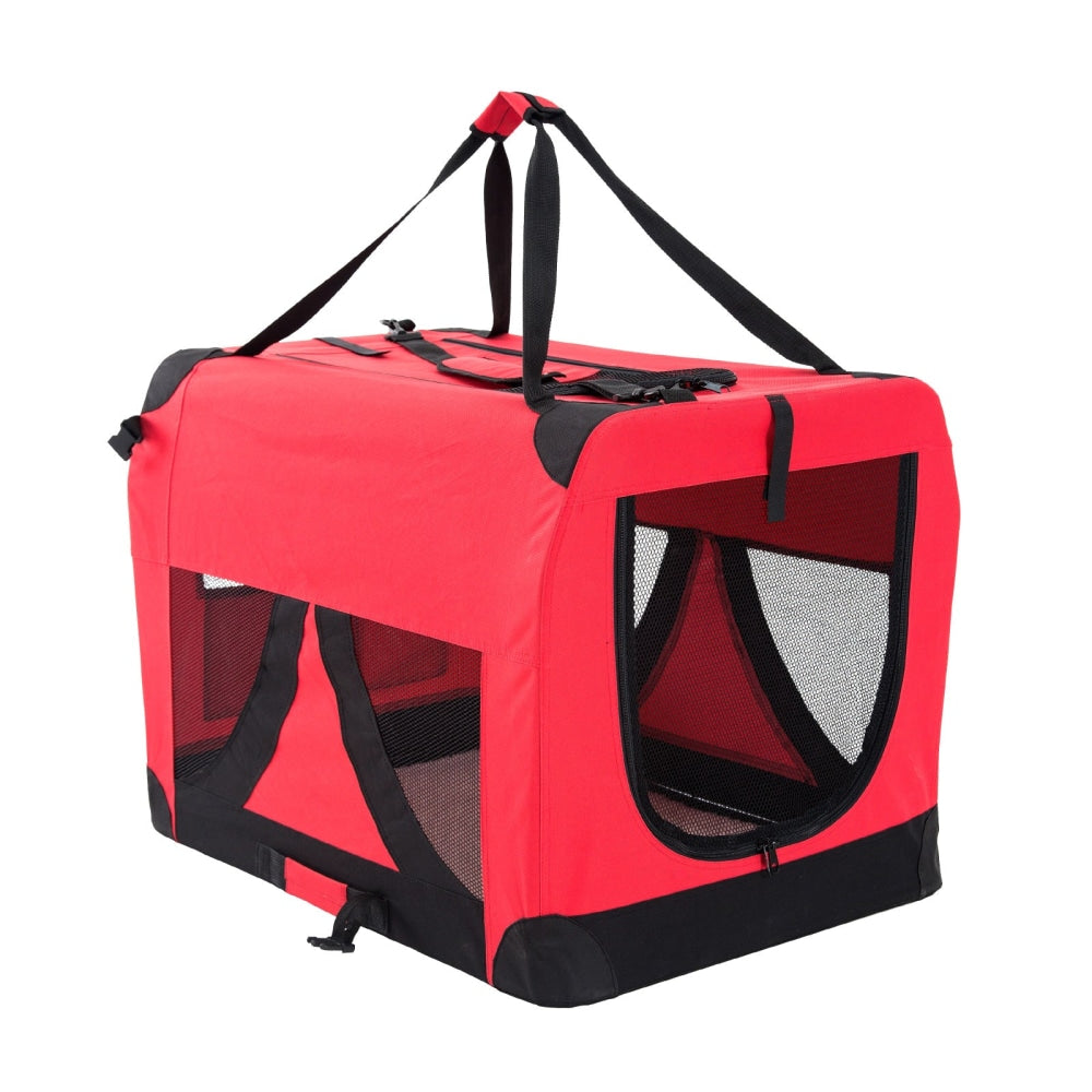 Paw Mate Red Portable Soft Dog Cage Crate Carrier L Cares Fast shipping On sale