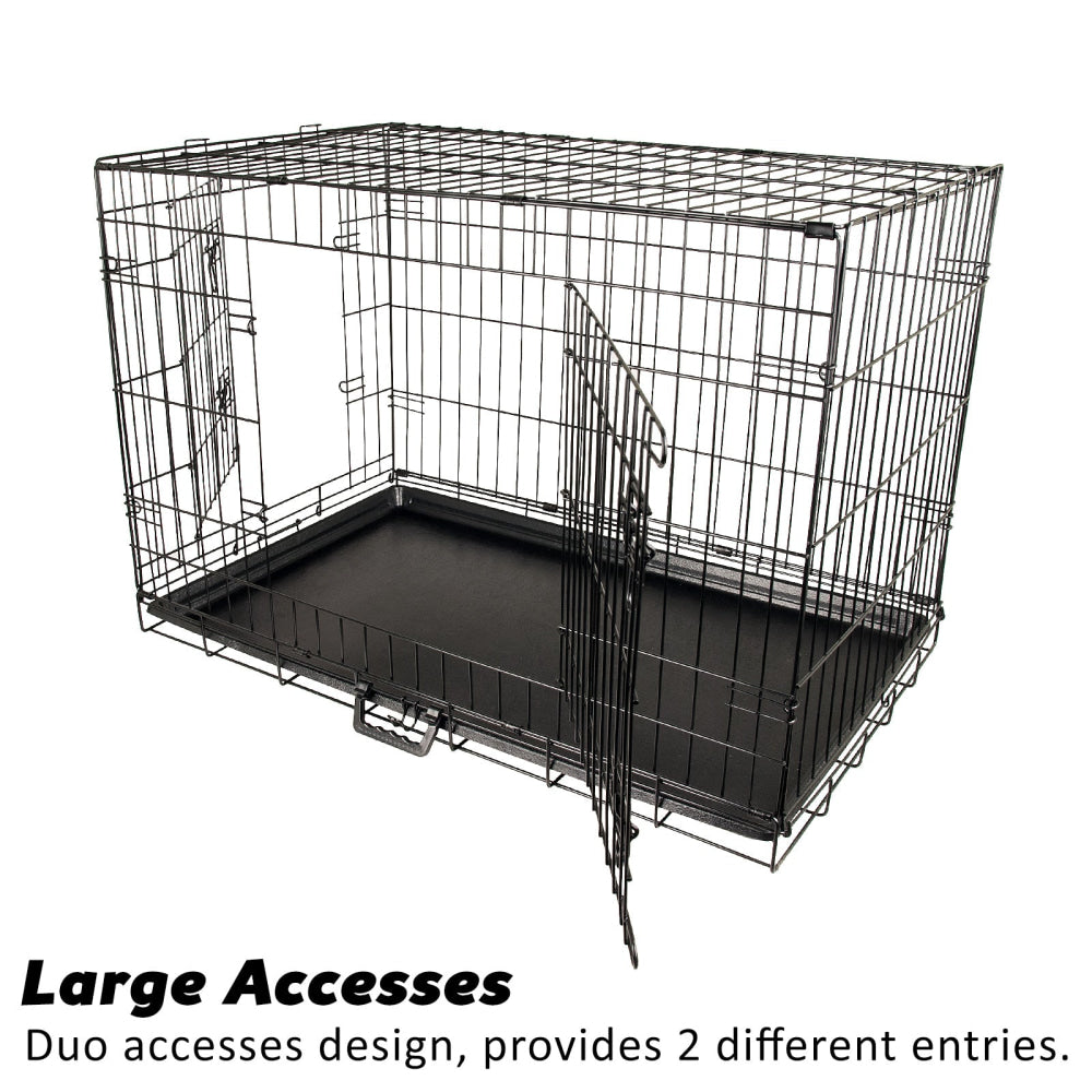 Paw Mate Wire Dog Cage Crate 36in with Tray + Cushion Mat + Blue Cover Combo Cares Fast shipping On sale