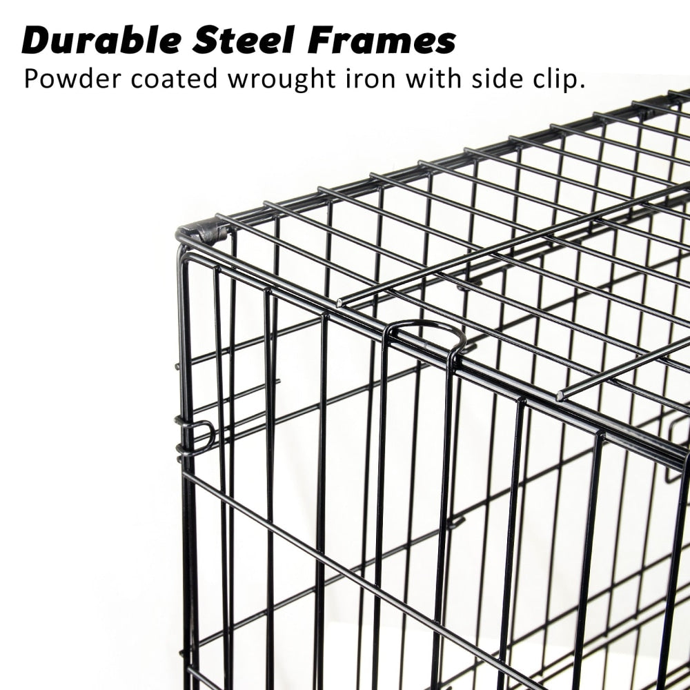 Paw Mate Wire Dog Cage Foldable Crate Kennel 24in with Tray + Cushion Mat Combo Cares Fast shipping On sale