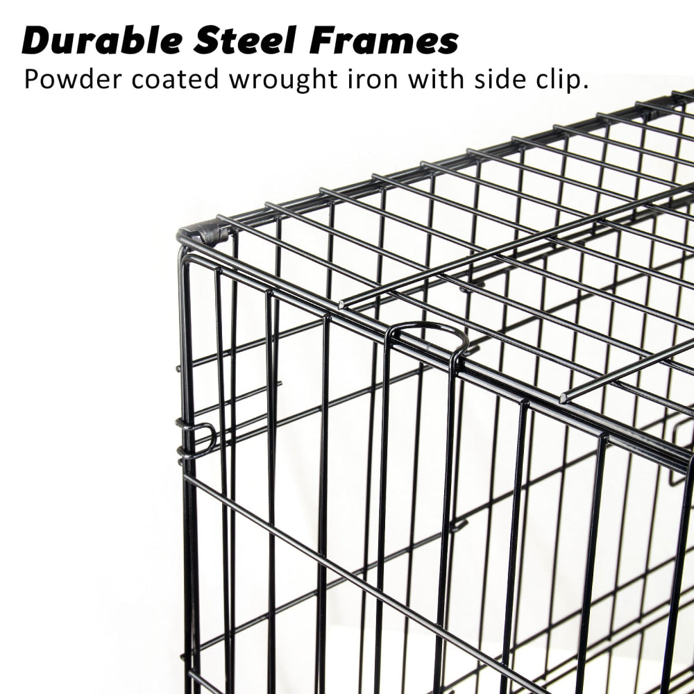 Paw Mate Wire Dog Cage Foldable Crate Kennel 36in withTray + Cushion Mat Combo Cares Fast shipping On sale