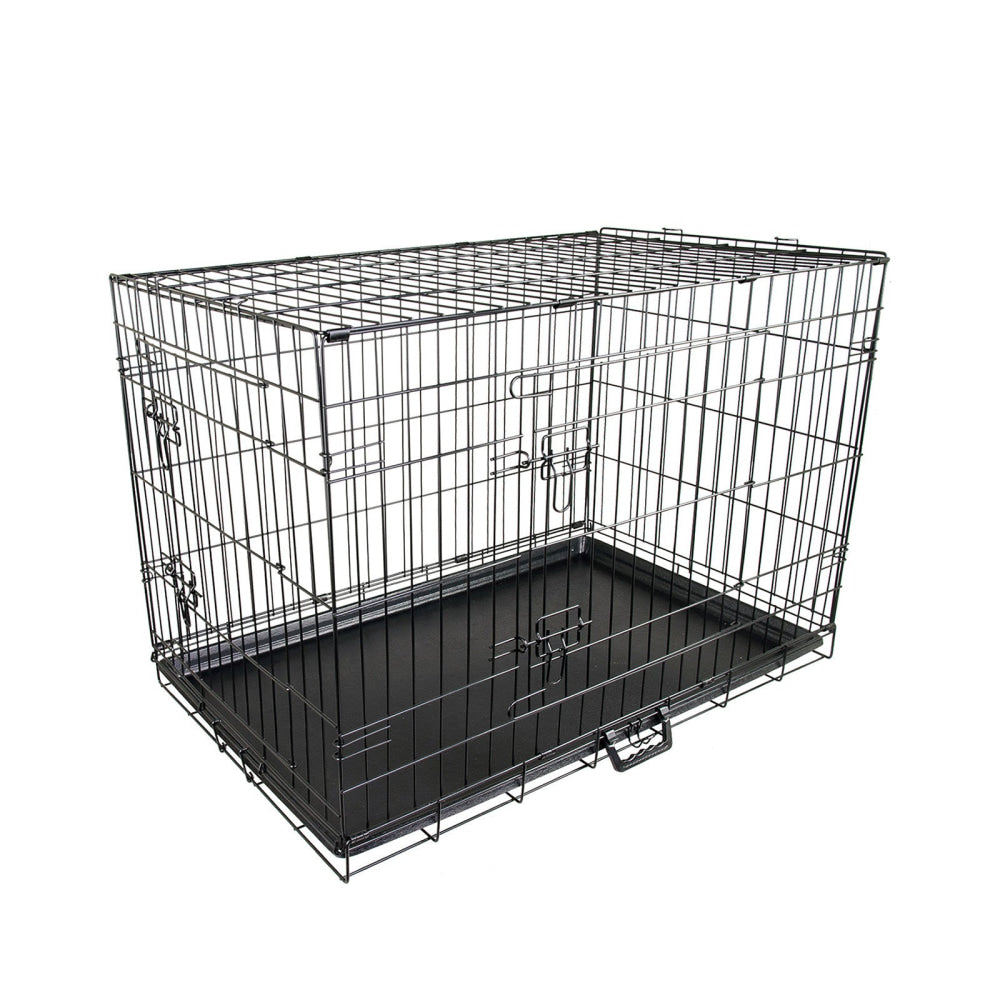 Paw Mate Wire Dog Cage Foldable Crate Kennel 42in with Tray Cares Fast shipping On sale