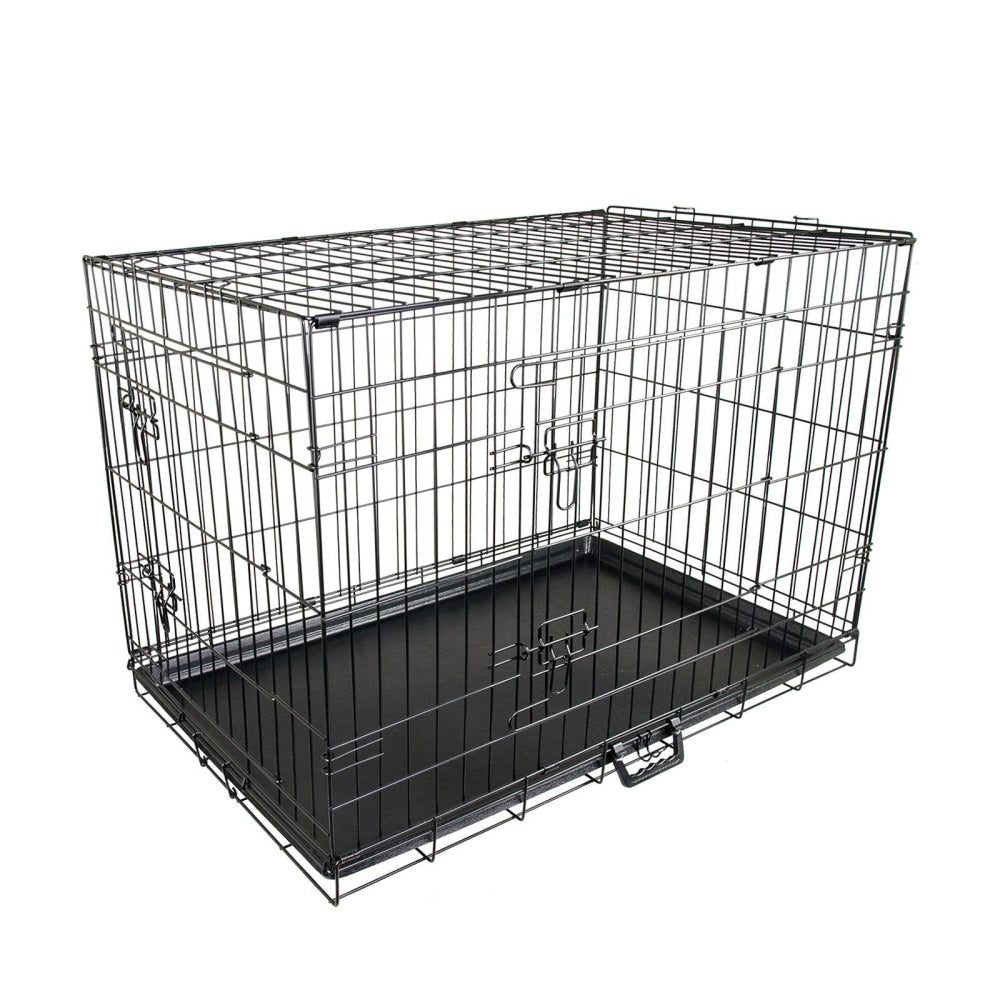 Paw Mate Wire Dog Cage Foldable Crate Kennel 48in with Tray Cares Fast shipping On sale