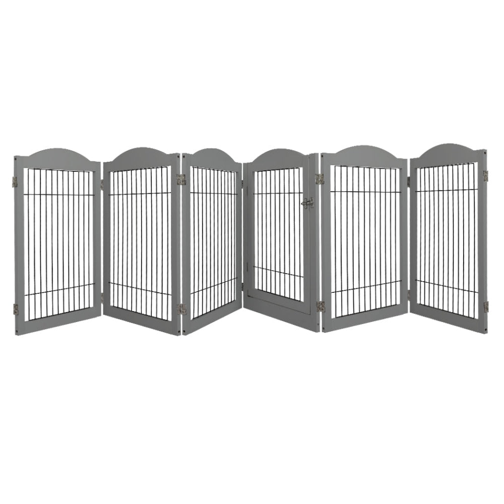 PaWz 6 Panels Pet Dog Playpen Puppy Exercise Cage Enclosure Fence Indoor Grey Cares Fast shipping On sale