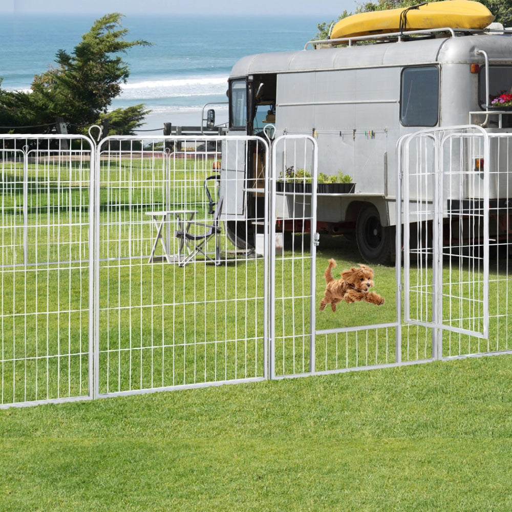 PaWz 8 Panel 32’’ Pet Dog Playpen Puppy Exercise Cage Enclosure Fence Metal Cares Fast shipping On sale