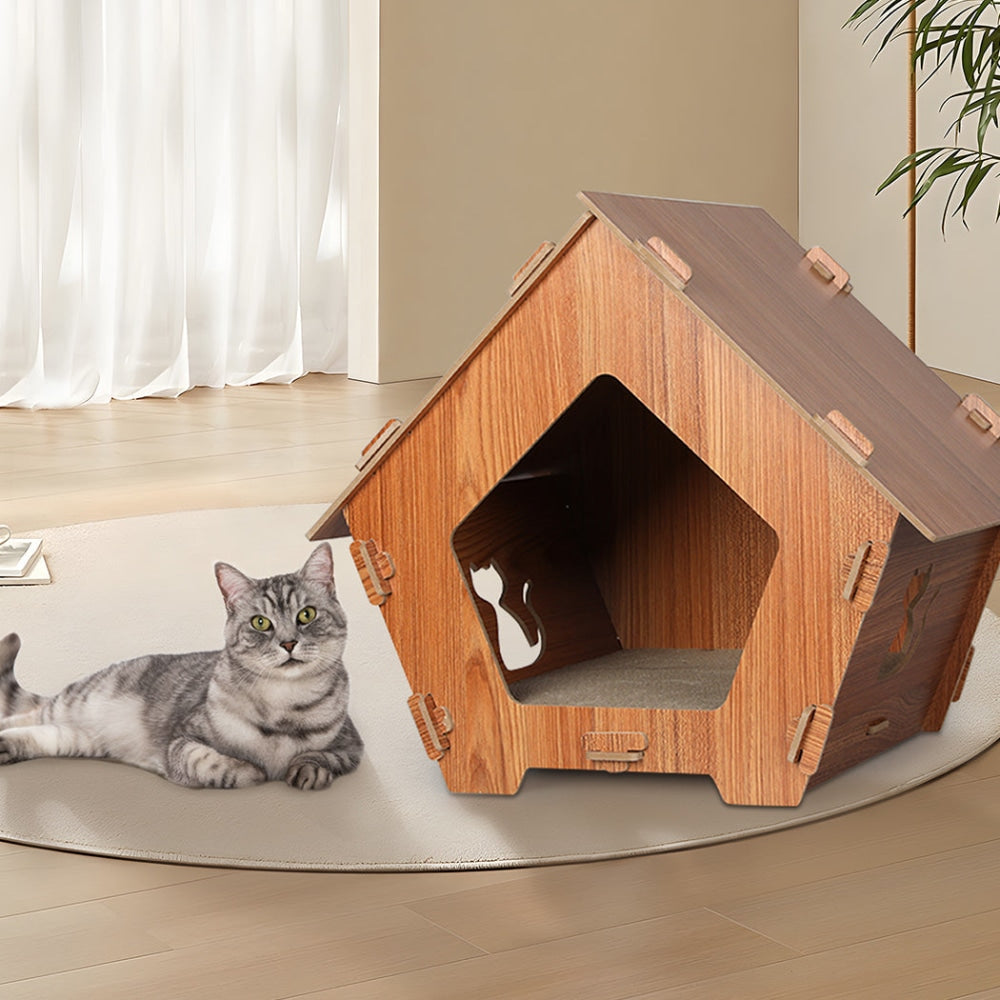 PaWz Cat Scratcher Scratching Board Corrugated Cardboard Scratch Bed Condo House Cares Fast shipping On sale