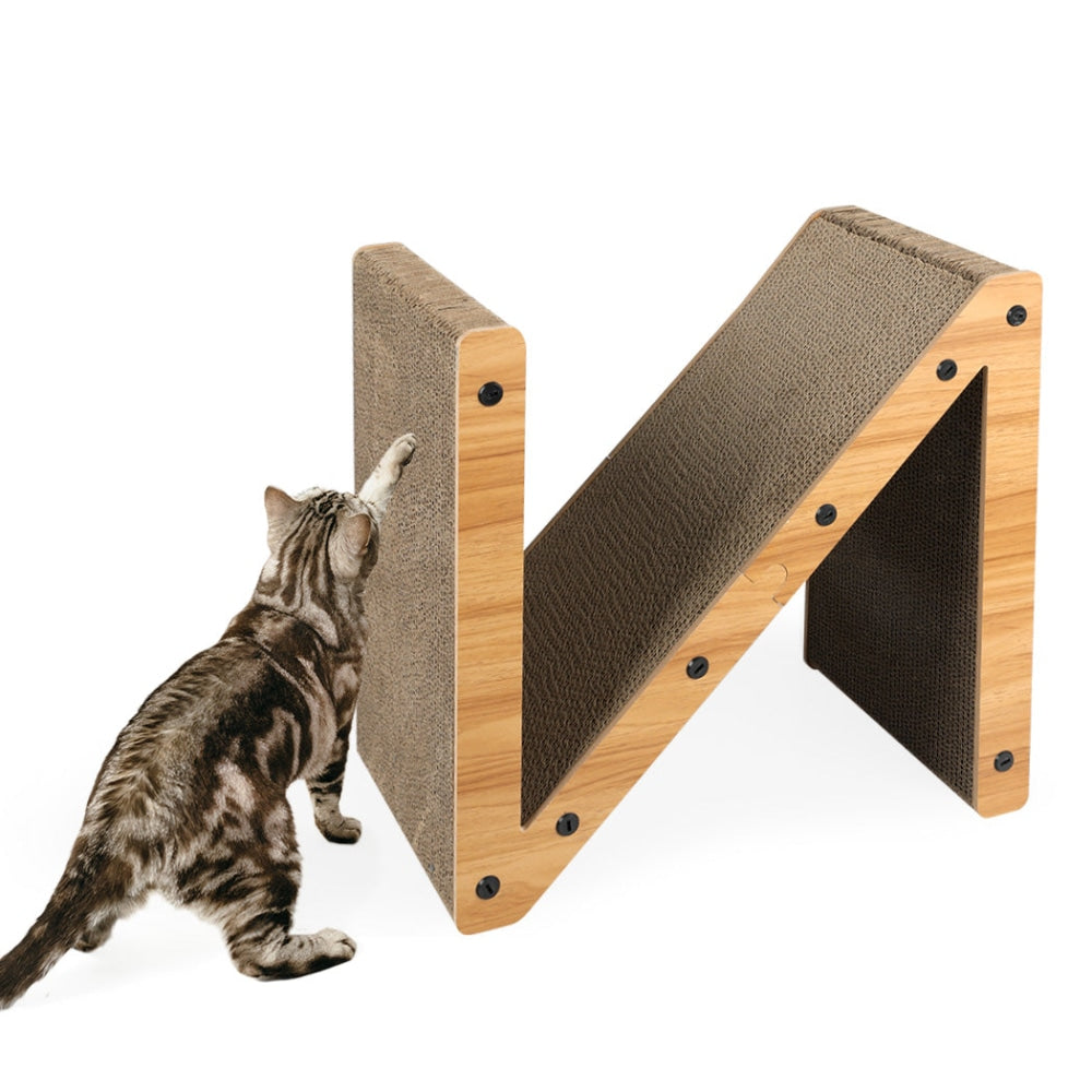 PaWz Cat Scratcher Scratching Board Corrugated Cardboard Scratch Bed Toy Pad Mat Dog Cares Fast shipping On sale