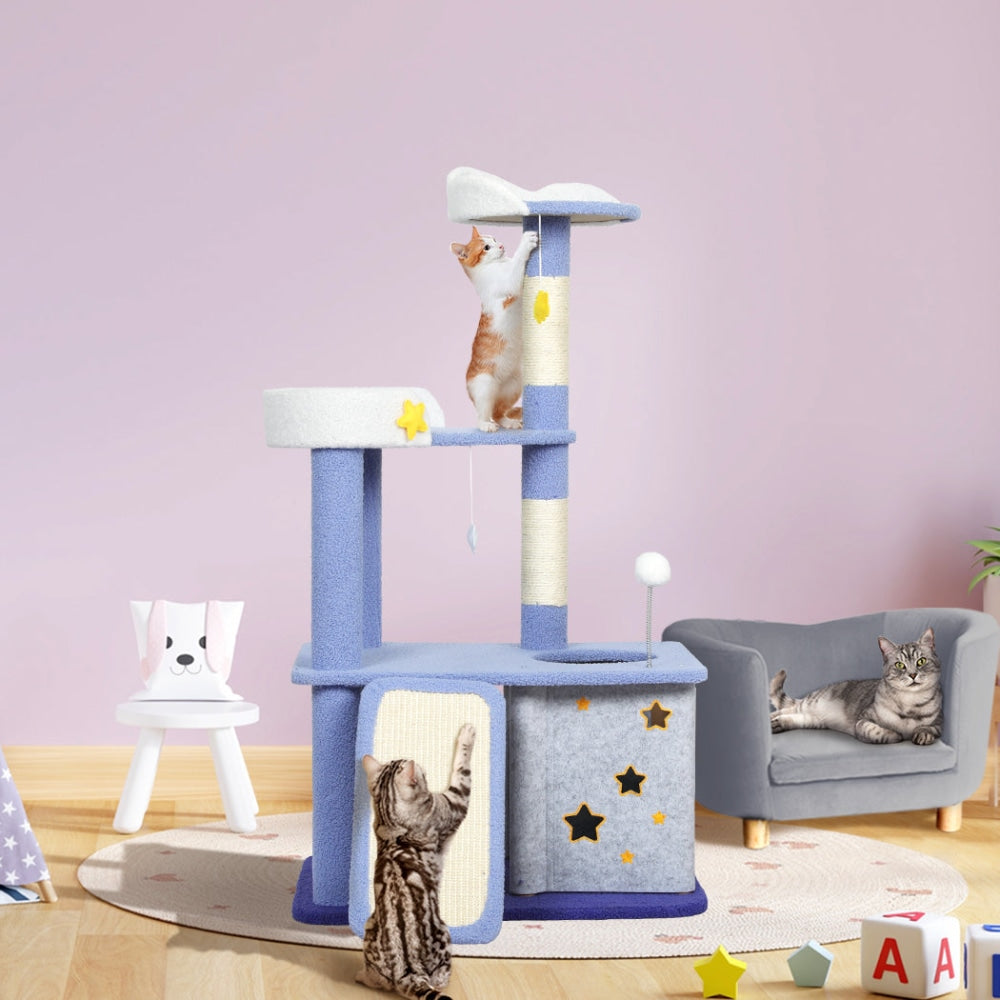 PaWz Cat Tree Kitten Furniture Condo Post Scratching Multi-Level Tower 110cm Cares Fast shipping On sale