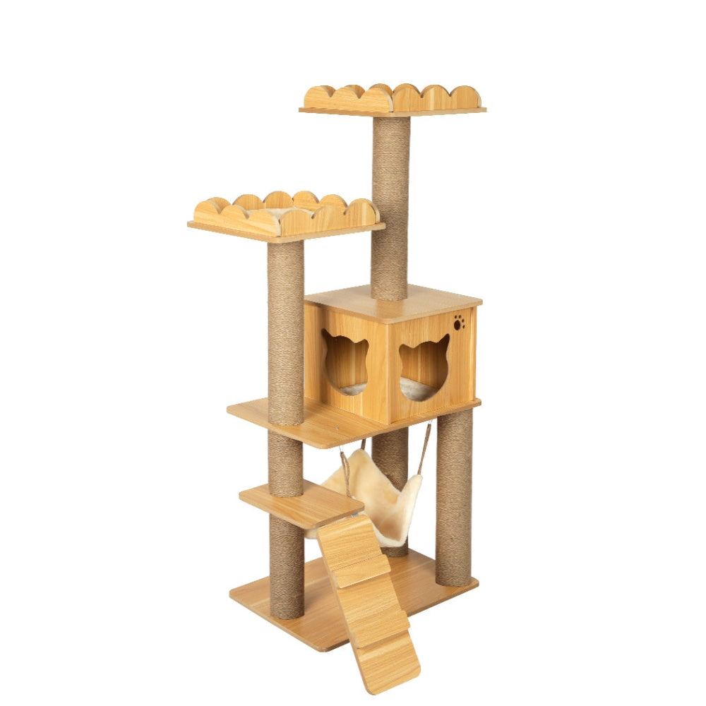 PaWz Cat Tree Scratching Post Scratcher Cats Tower Wood Condo Toys House 132cm Cares Fast shipping On sale