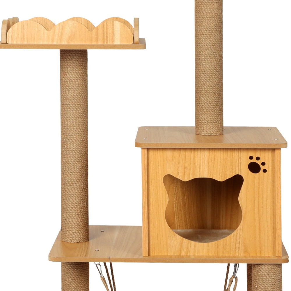 PaWz Cat Tree Scratching Post Scratcher Cats Tower Wood Condo Toys House 132cm Cares Fast shipping On sale