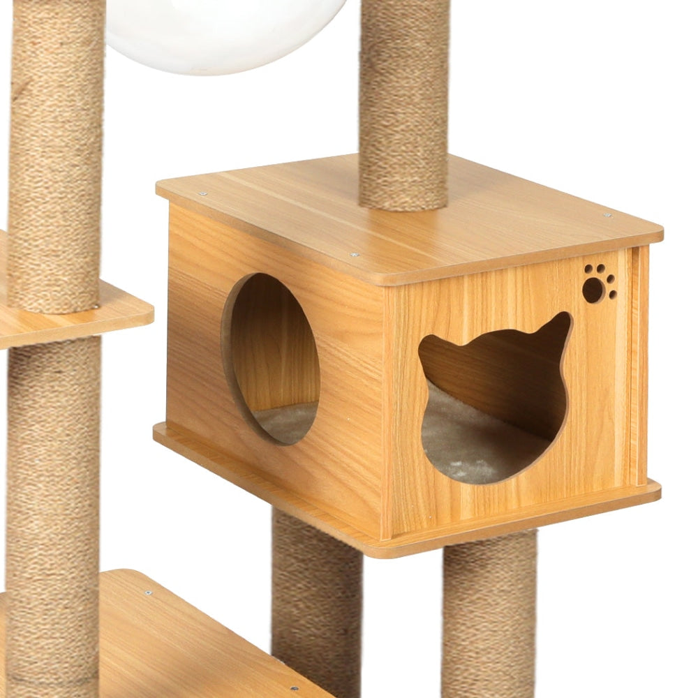 PaWz Cat Tree Scratching Post Scratcher Cats Tower Wood Condo Toys House 138cm Cares Fast shipping On sale