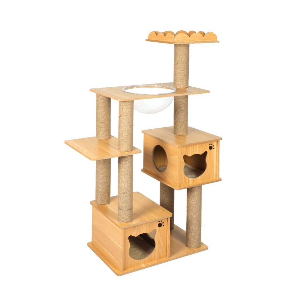 PaWz Cat Tree Scratching Post Scratcher Cats Tower Wood Condo Toys House 138cm Cares Fast shipping On sale