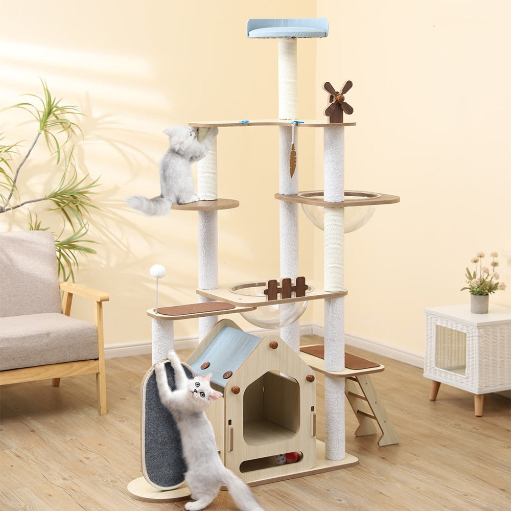 PaWz Cat Tree Scratching Post Scratcher Cats Tower Wood Condo Toys House 168cm Dog Cares Fast shipping On sale