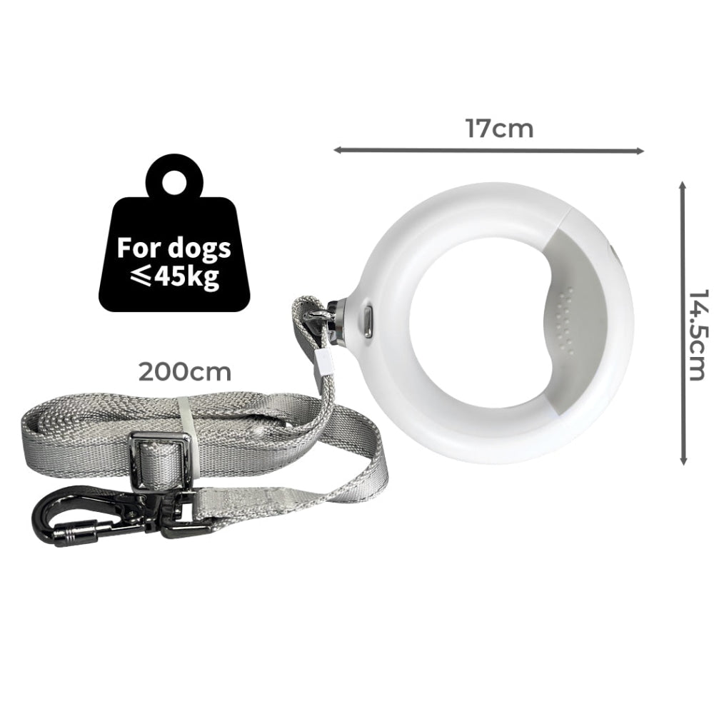 PaWz LED Dog Leash Lead Walking Rope Flashlight Heavy Duty 45kg Capacity White Cares Fast shipping On sale