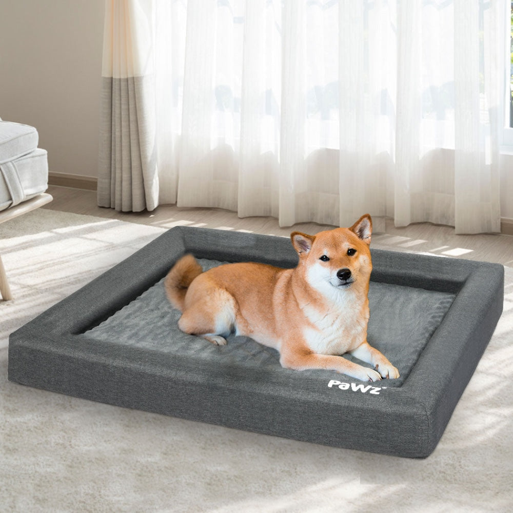 PaWz Memory Foam Pet Bed Calming Dog Cushion Orthopedic Mat Washable Removable L Cares Fast shipping On sale
