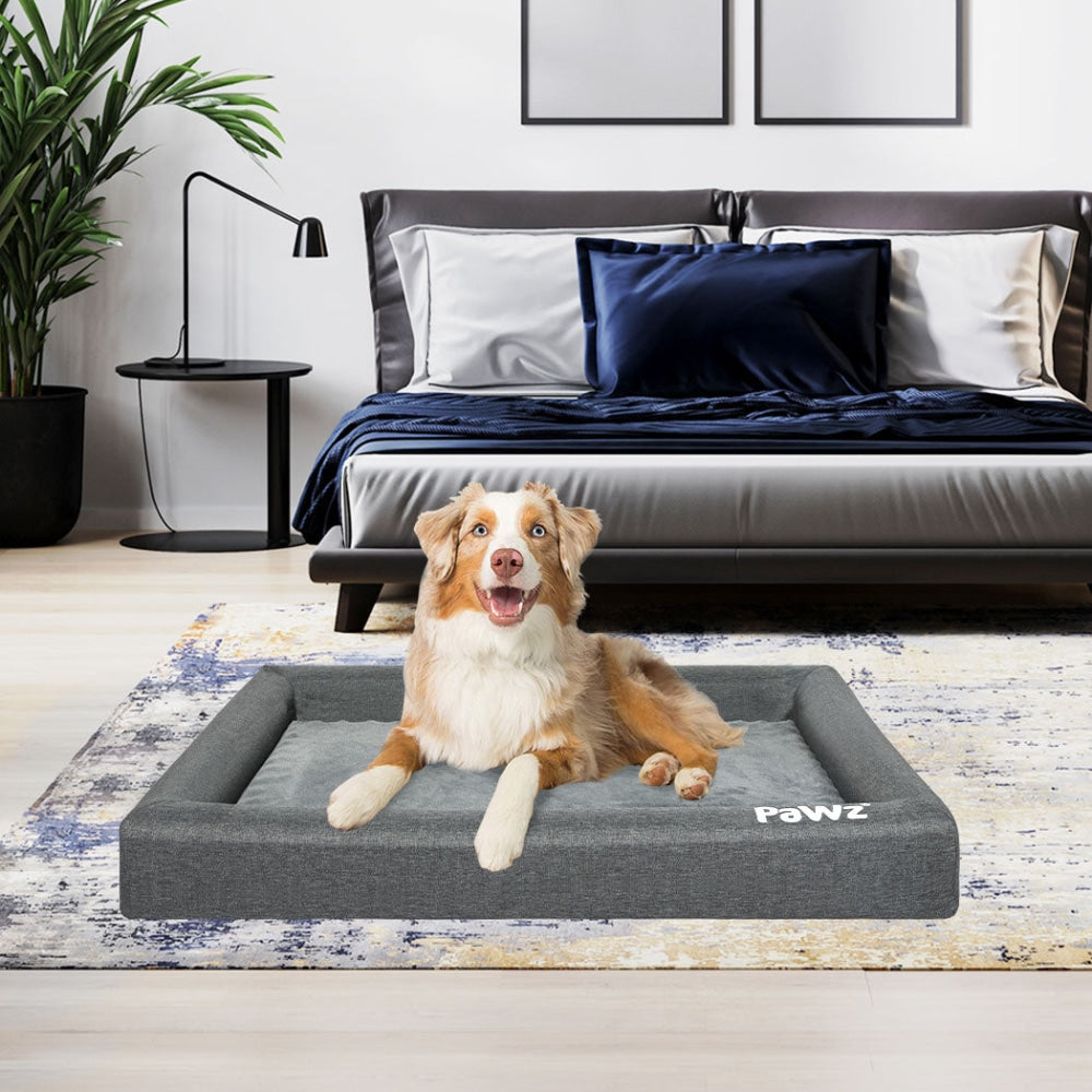 PaWz Memory Foam Pet Bed Calming Dog Cushion Orthopedic Mat Washable Removable L Cares Fast shipping On sale