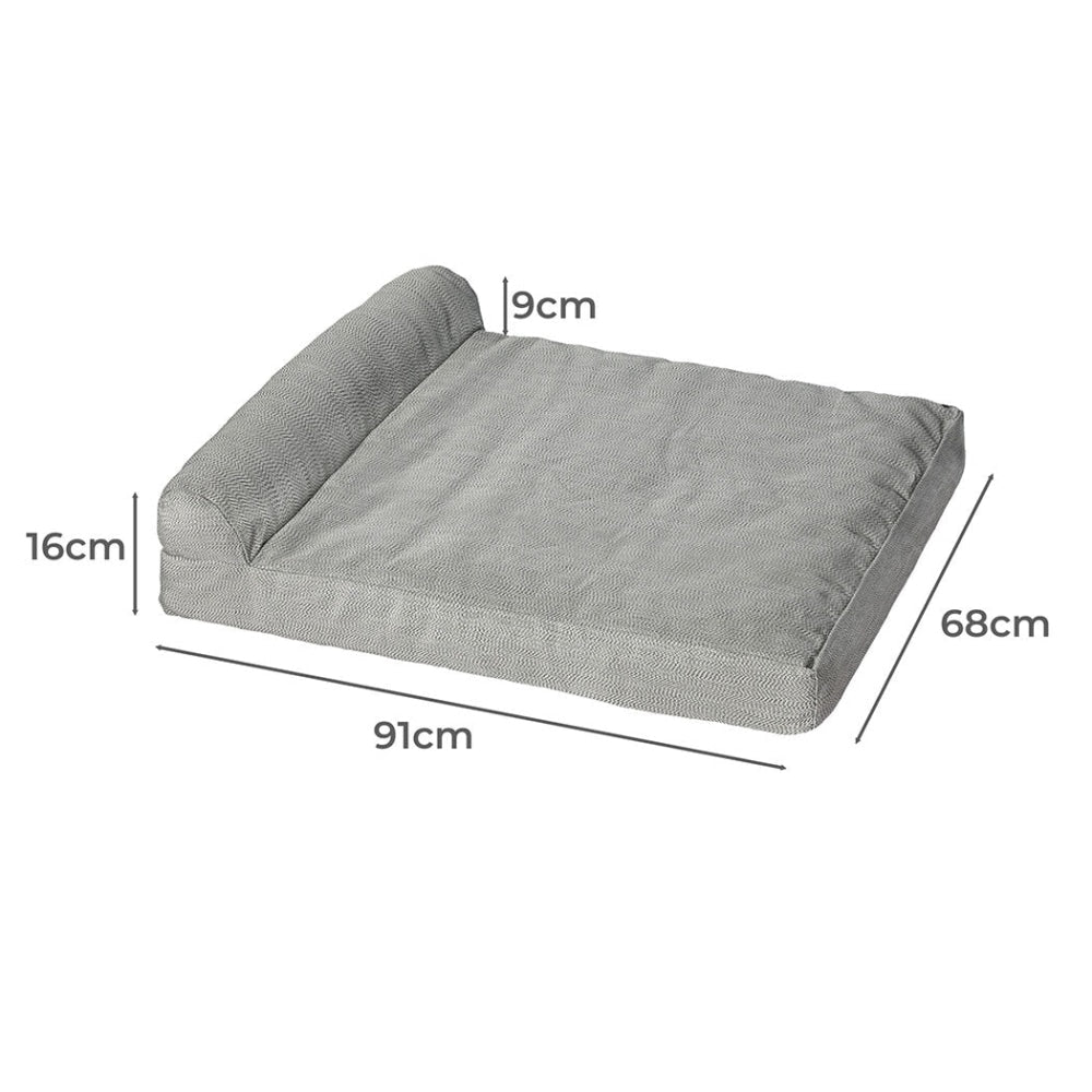 PaWz Pet Bed Chew Proof Memory Foam Orthopedic Waterproof Inner Washable Grey L Dog Cares Fast shipping On sale