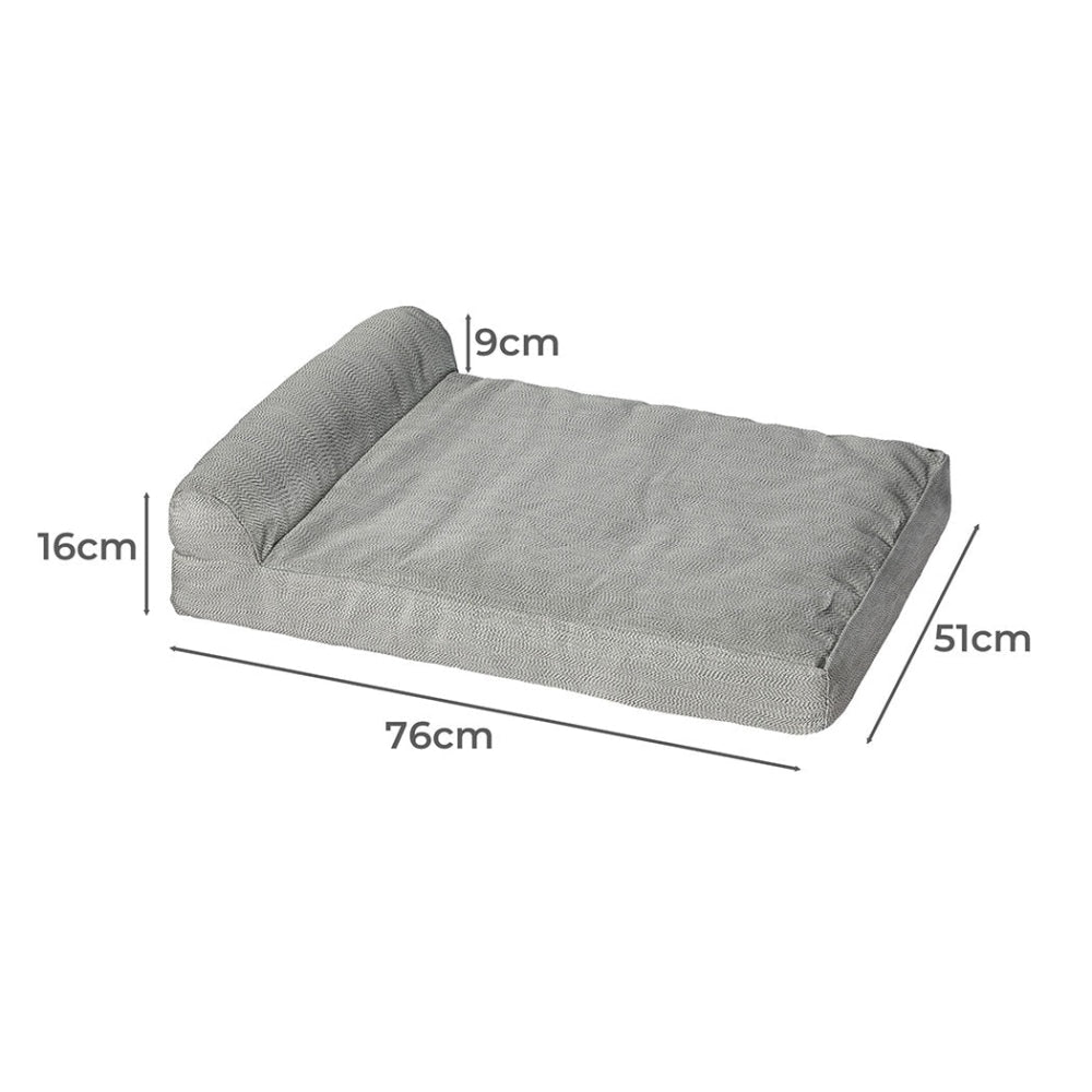 PaWz Pet Bed Chew Proof Memory Foam Orthopedic Waterproof Inner Washable Grey M Dog Cares Fast shipping On sale