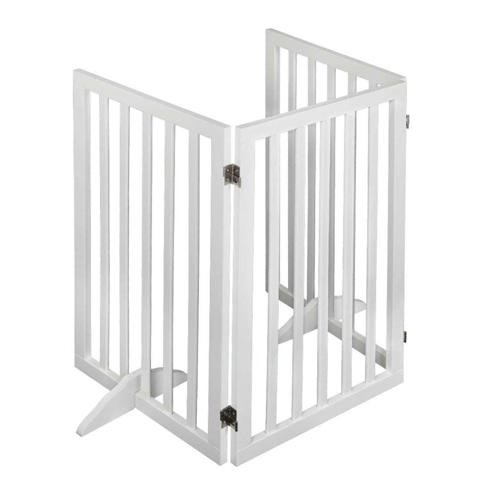 PaWz Wooden Pet Gate Dog Fence Safety Stair Barrier Security Door 3 Panel Large Cares Fast shipping On sale