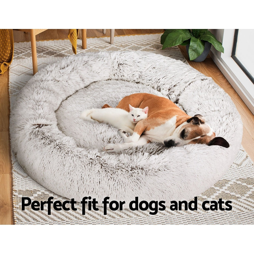 Pet Bed Dog Cat Calming Extra Large 110cm White Sleeping Comfy Washable Cares Fast shipping On sale