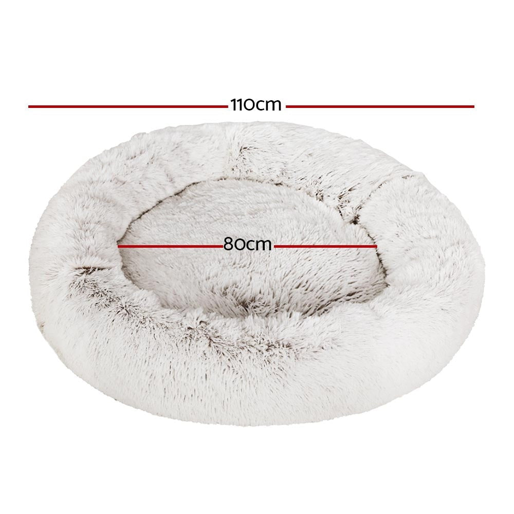 Pet Bed Dog Cat Calming Extra Large 110cm White Sleeping Comfy Washable Cares Fast shipping On sale