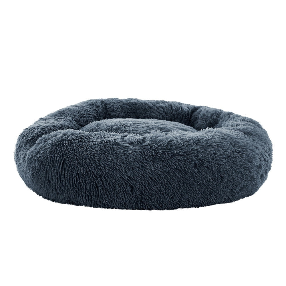 Pet Bed Dog Cat Calming Large 90cm Dark Grey Sleeping Comfy Cave Washable Cares Fast shipping On sale