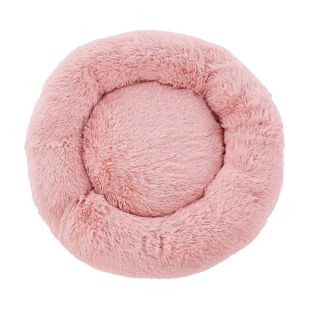 Pet Bed Dog Cat Calming Large 90cm Pink Sleeping Comfy Cave Washable Cares Fast shipping On sale