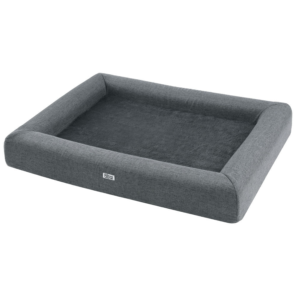 Pet Bed Dog Cat Large Calming Soft Sofa Cushion Egg Crate Washable Grey Cares Fast shipping On sale