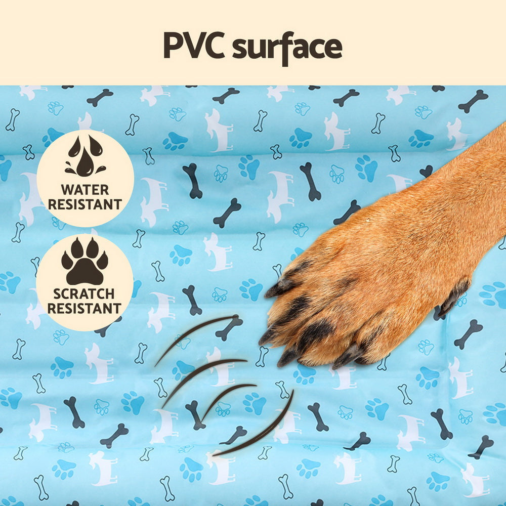 Pet Cooling Mat Gel Dog Cat Self-cool Puppy Pad Large Bed Summer Blue Cares Fast shipping On sale