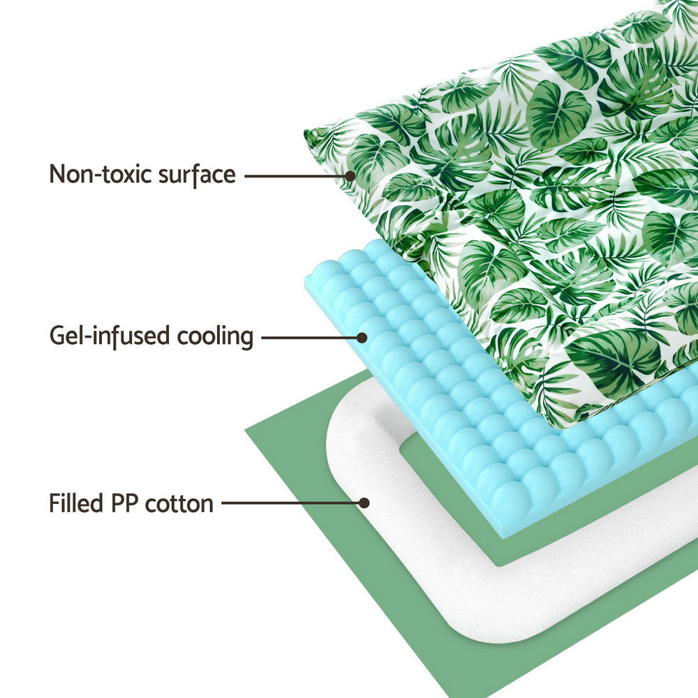 Pet Cooling Mat Gel Dog Cat Self-cool Puppy Pad Large Bed Summer Green Cares Fast shipping On sale