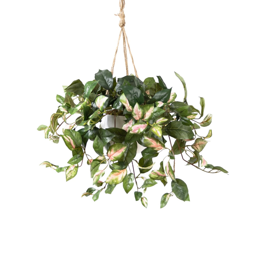 Pink Hoya Bush 57cm Artificial Faux Plant Decorative In Hanging Pot Fast shipping On sale