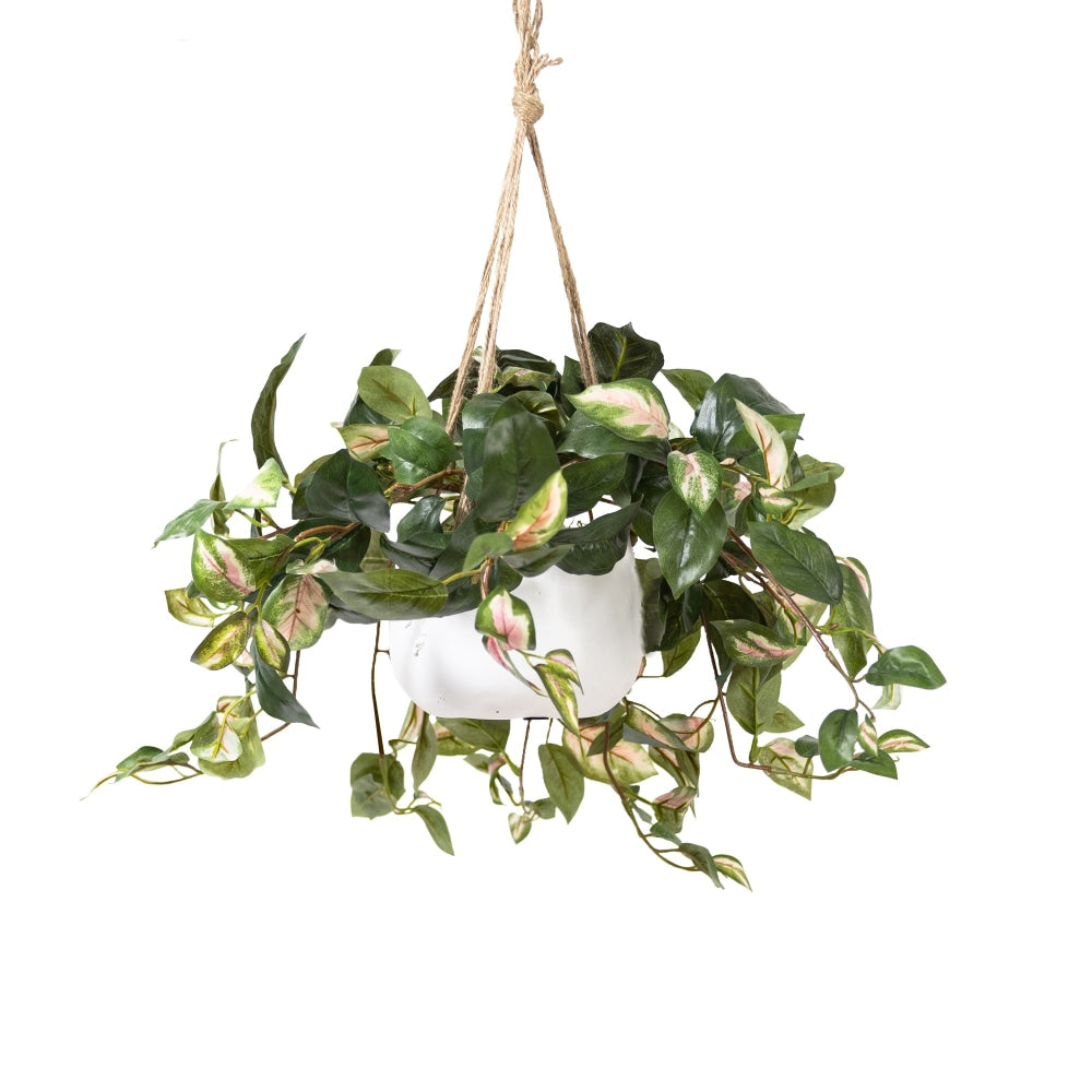 Pink Hoya Bush 57cm Artificial Faux Plant Decorative In Hanging Pot Fast shipping On sale