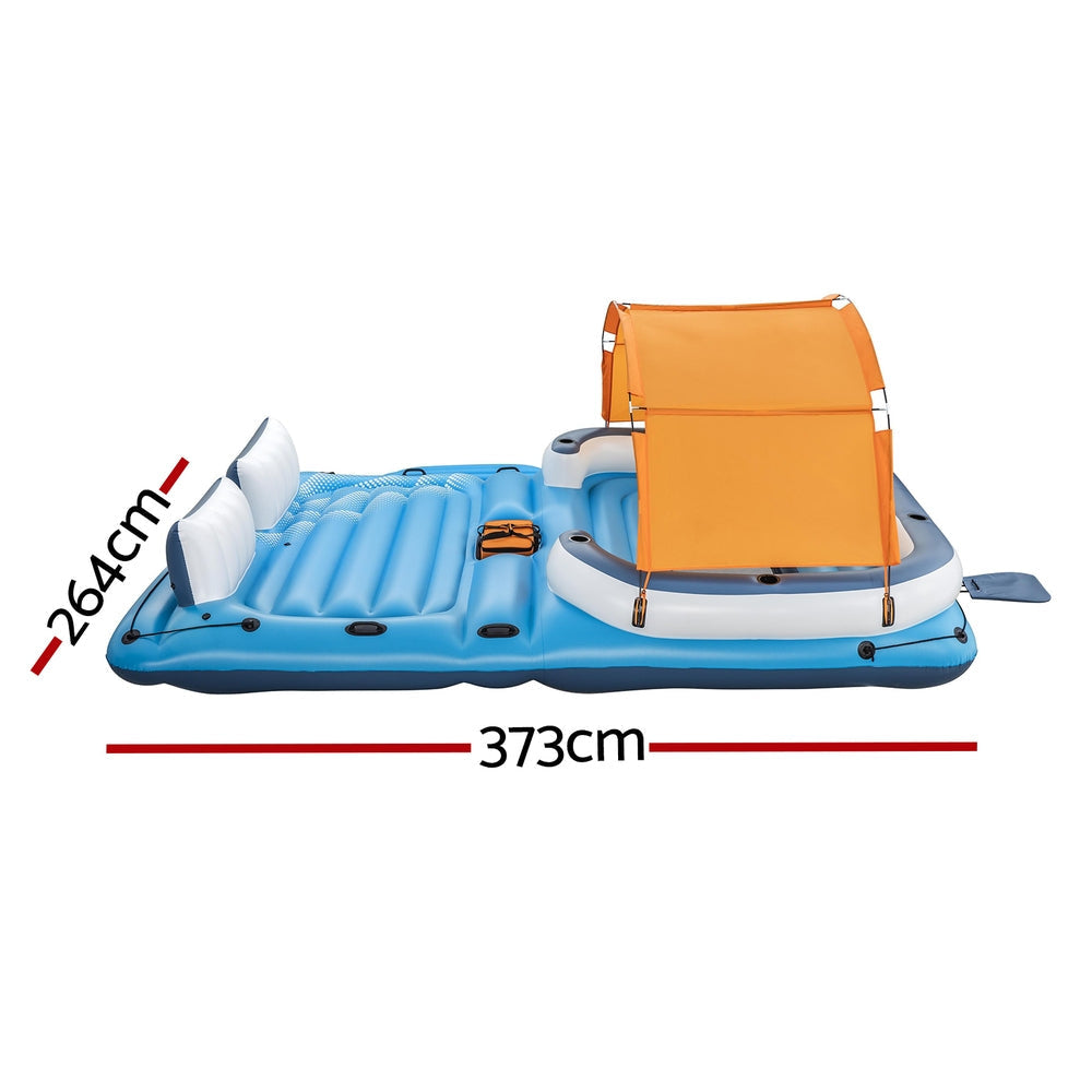 Momentous Living - Pool Float Island Inflatable Lounge 6-person Raft ...