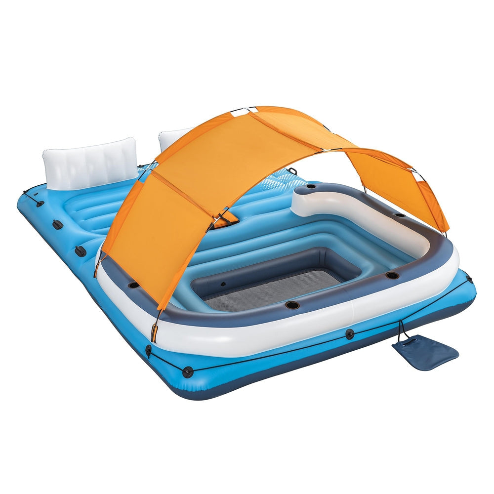 Momentous Living - Pool Float Island Inflatable Lounge 6-person Raft ...