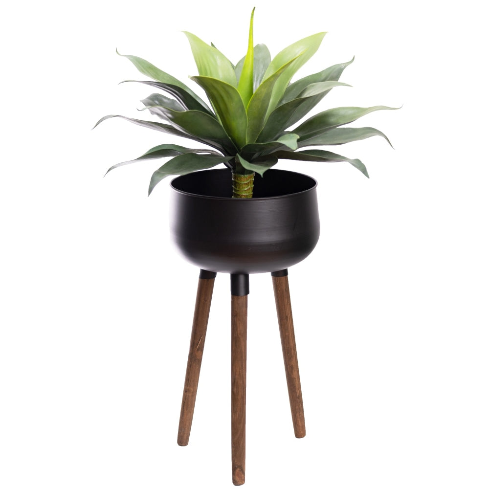 Potted Agave Artificial Faux Plant Decorative With 3 Pin Planter Green Fast shipping On sale