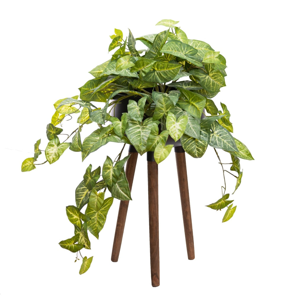 Potted Syhgonium Artificial Faux Plant Decorative With 3 Pin Planter Green Fast shipping On sale
