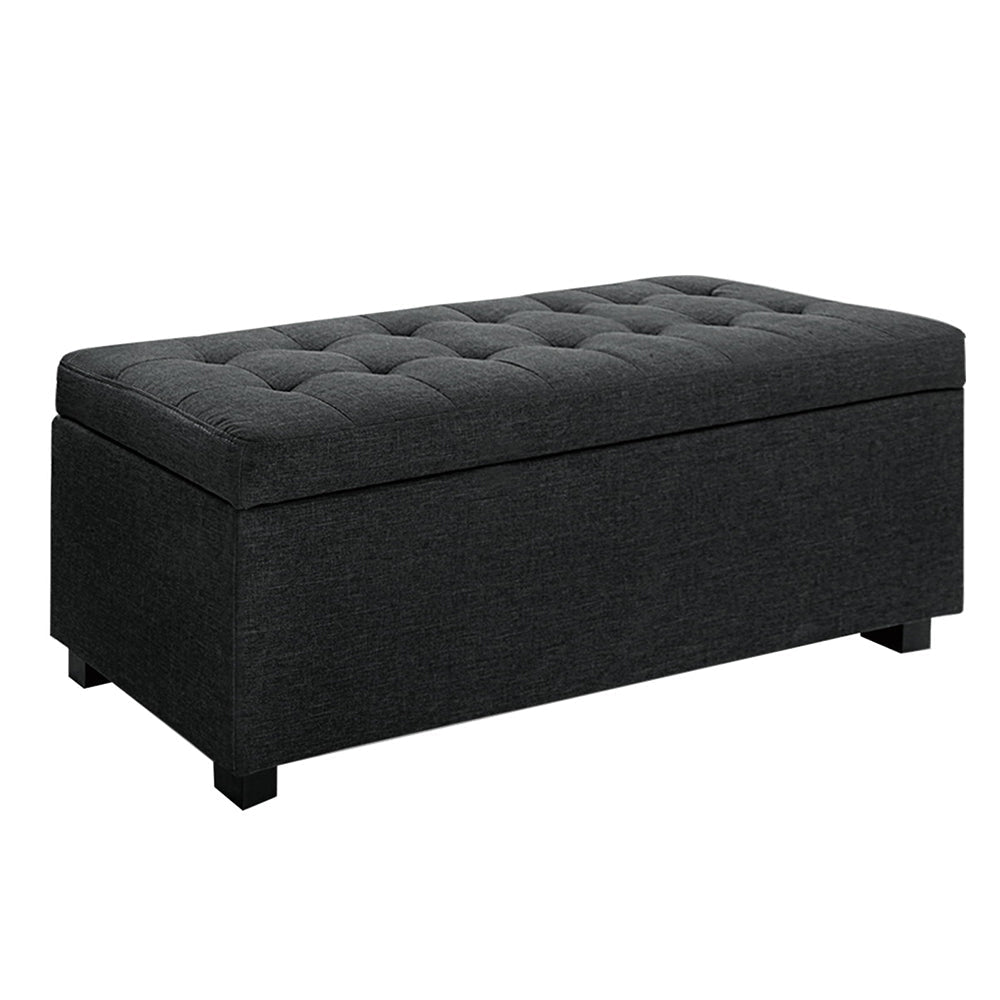 Premium Storage Ottoman - Charcoal Fast shipping On sale
