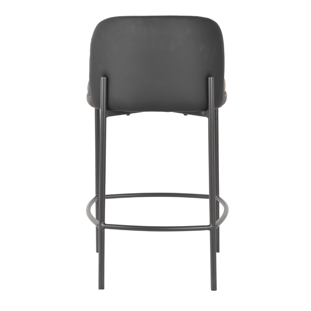 Primo Eco Leather Modern Kitchen Counter Bar Stool Metal Legs 67cm Black Fast shipping On sale