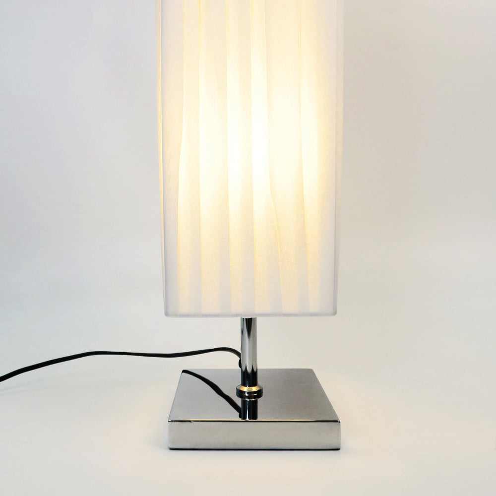 Primrose Modern Metal Chrome Base Fabric Shade Floor Standing Light Lamp White Fast shipping On sale