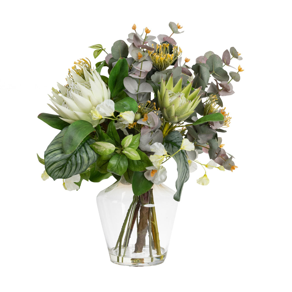 Protea Artificial Faux Plant Flower Decorative Mixed Arrangement 55cm Fast shipping On sale