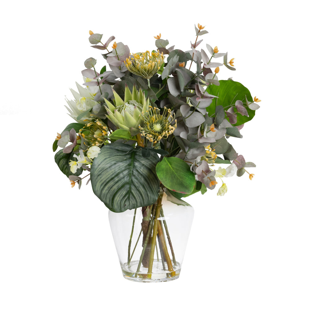 Protea Artificial Faux Plant Flower Decorative Mixed Arrangement 55cm Fast shipping On sale