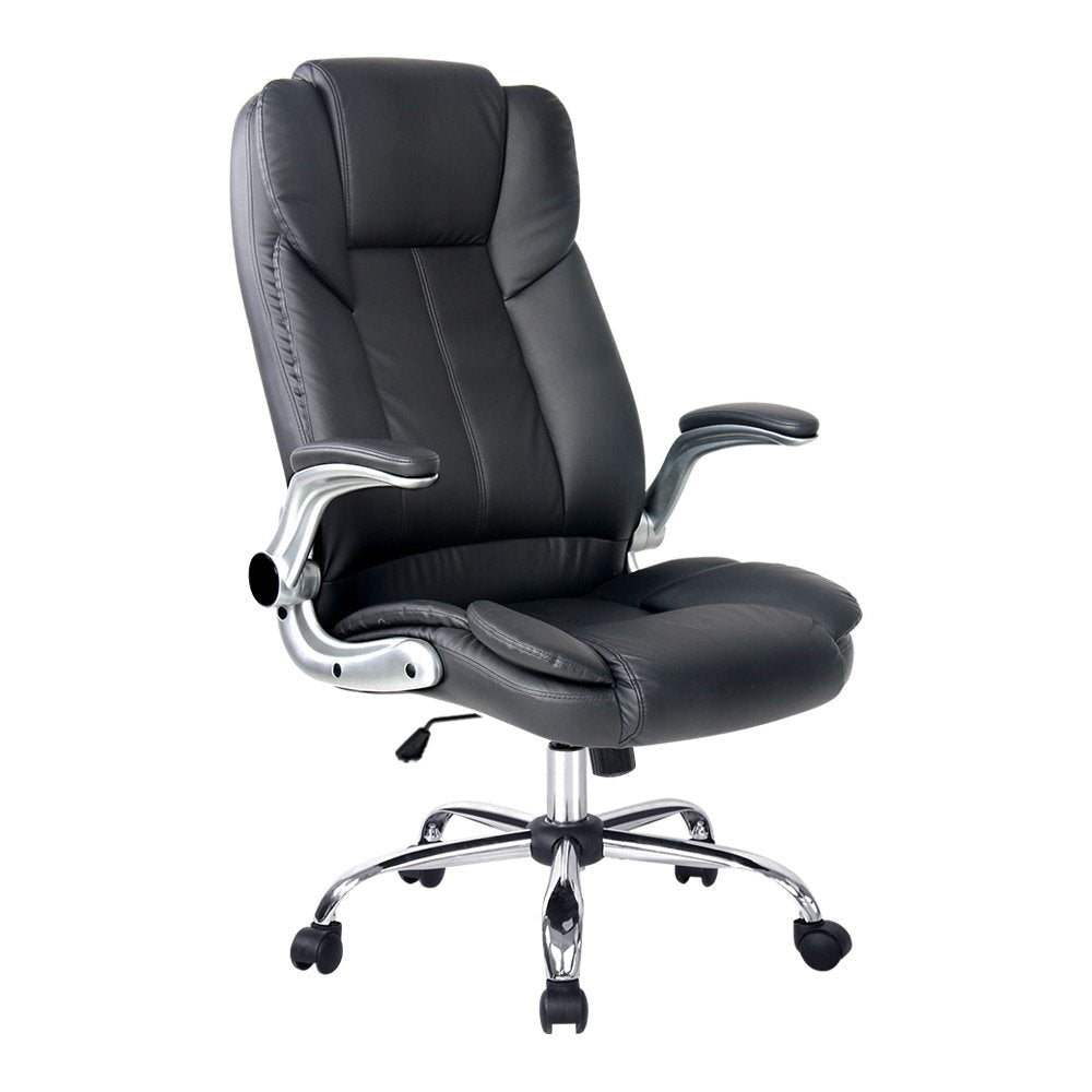 PU Leather Executive Office Desk Chair - Black Fast shipping On sale