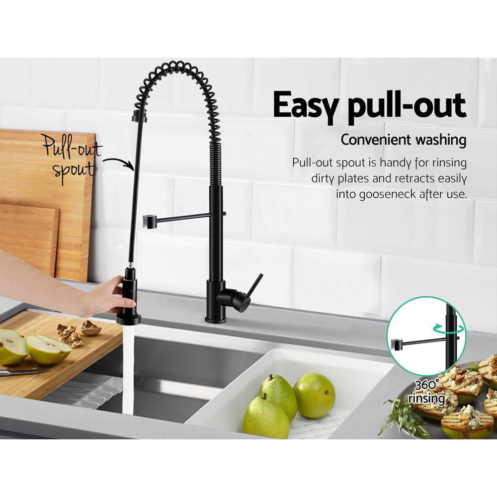 Pull Out Kitchen Tap Mixer Basin Taps Faucet Vanity Sink Swivel Brass WEL In Black & Shower Fast shipping On sale