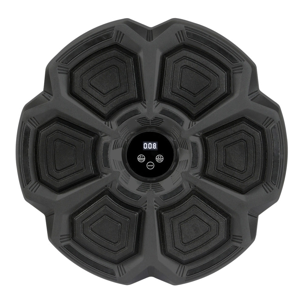 Smart Music Punching Box With 12oz Boxing Gloves – 9-Speed Modes Bluetooth Wall-Mountable Home Workout Kit (Black) Sports & Fitness Fast