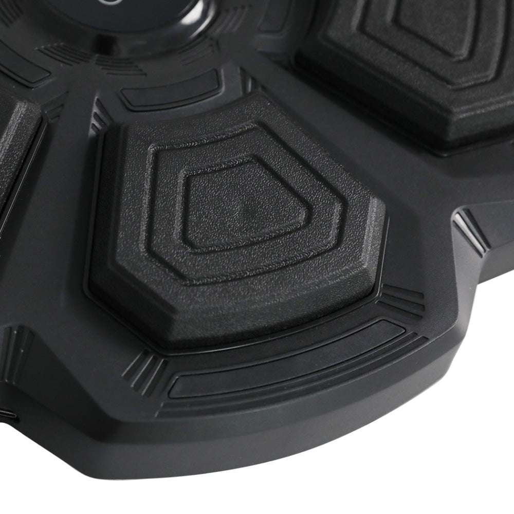 Smart Music Punching Box With 12oz Boxing Gloves – 9-Speed Modes Bluetooth Wall-Mountable Home Workout Kit (Black) Sports & Fitness Fast