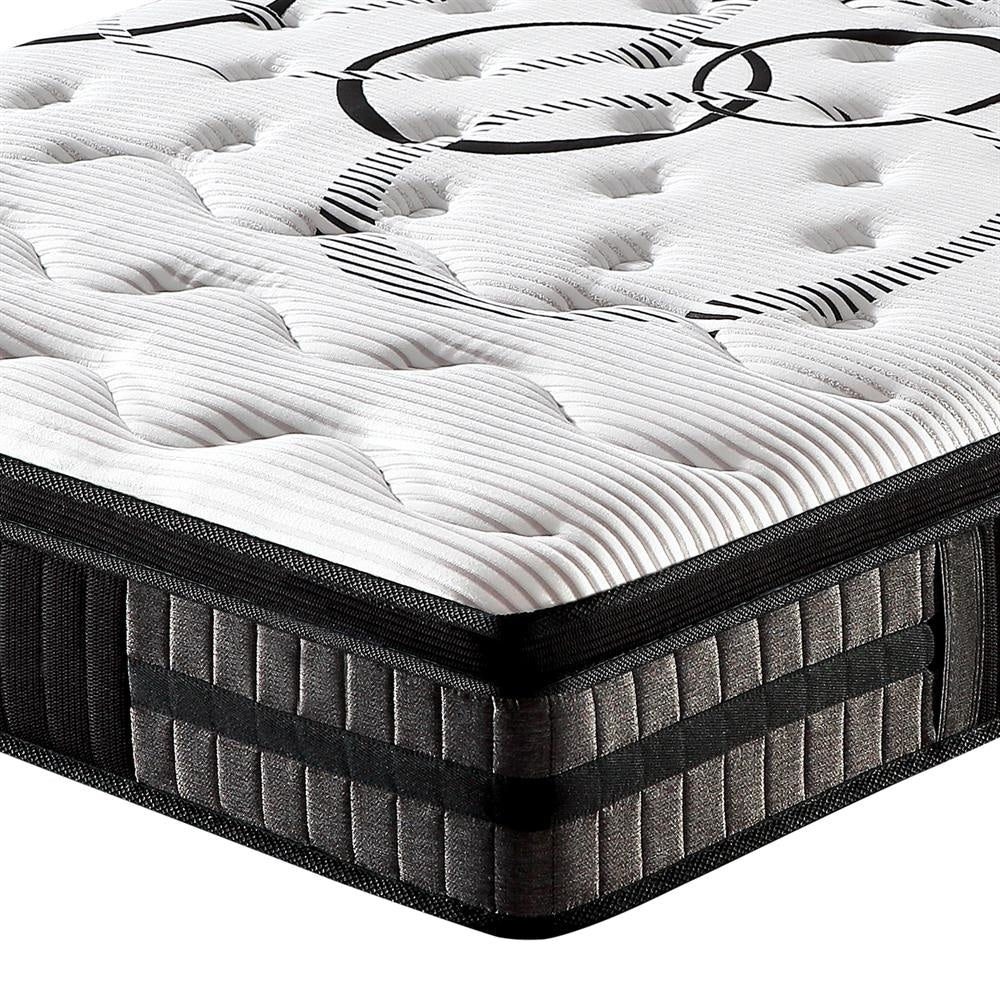 Queen Mattress in Gel Memory Foam Pocket Coil Medium Firm Bed 34cm Thick Fast shipping On sale