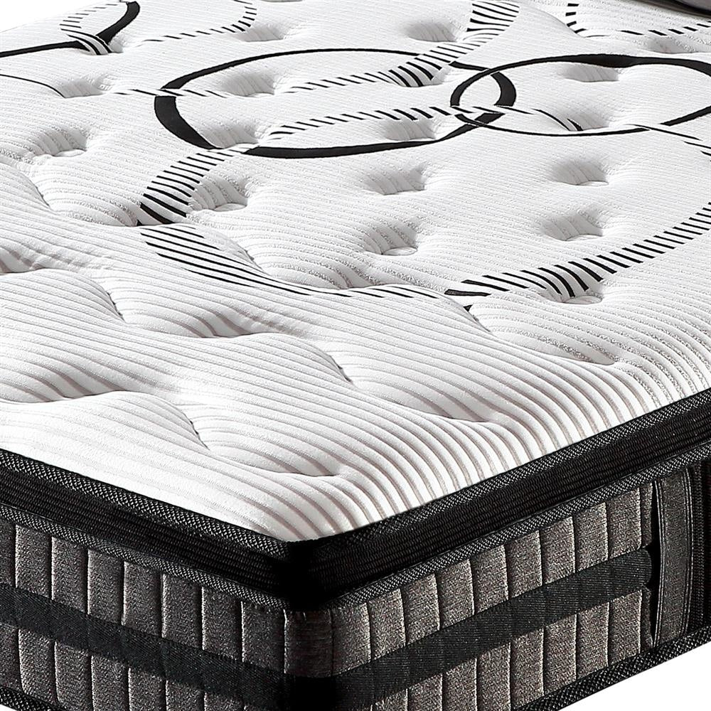 Queen Mattress in Gel Memory Foam Pocket Coil Medium Firm Bed 34cm Thick Fast shipping On sale