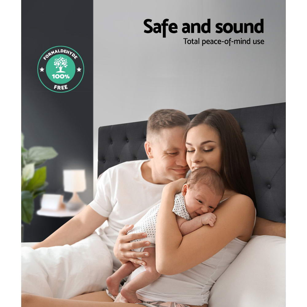 Queen Size Bed Head Headboard Bedhead Fabric Frame Base CAPPI Charcoal Fast shipping On sale