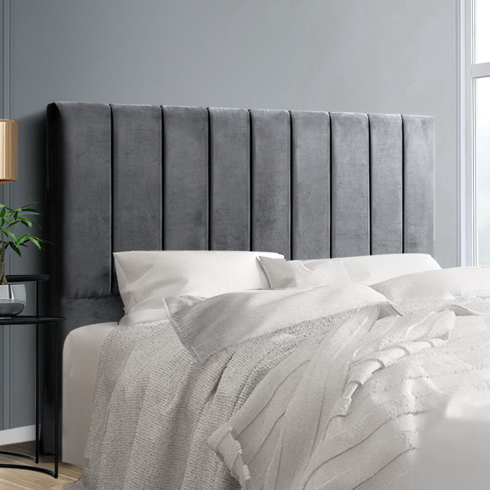 Queen Size Fabric Bed Headboard - Grey Head Fast shipping On sale