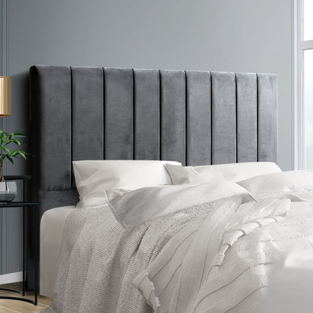 Queen Size Fabric Bed Headboard - Grey Head Fast shipping On sale