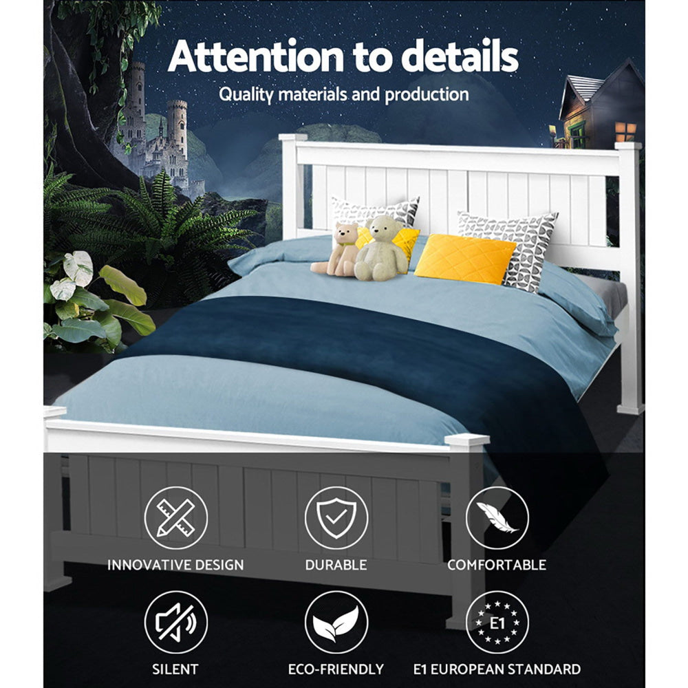 Queen Size Wooden Bed Frame Kids Adults Timber Fast shipping On sale